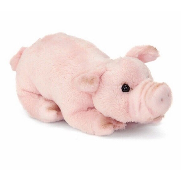 Nat and Jules Small Pink Baby Pig Piglet Beanbag Plush NWTs - Picture 1 of 7